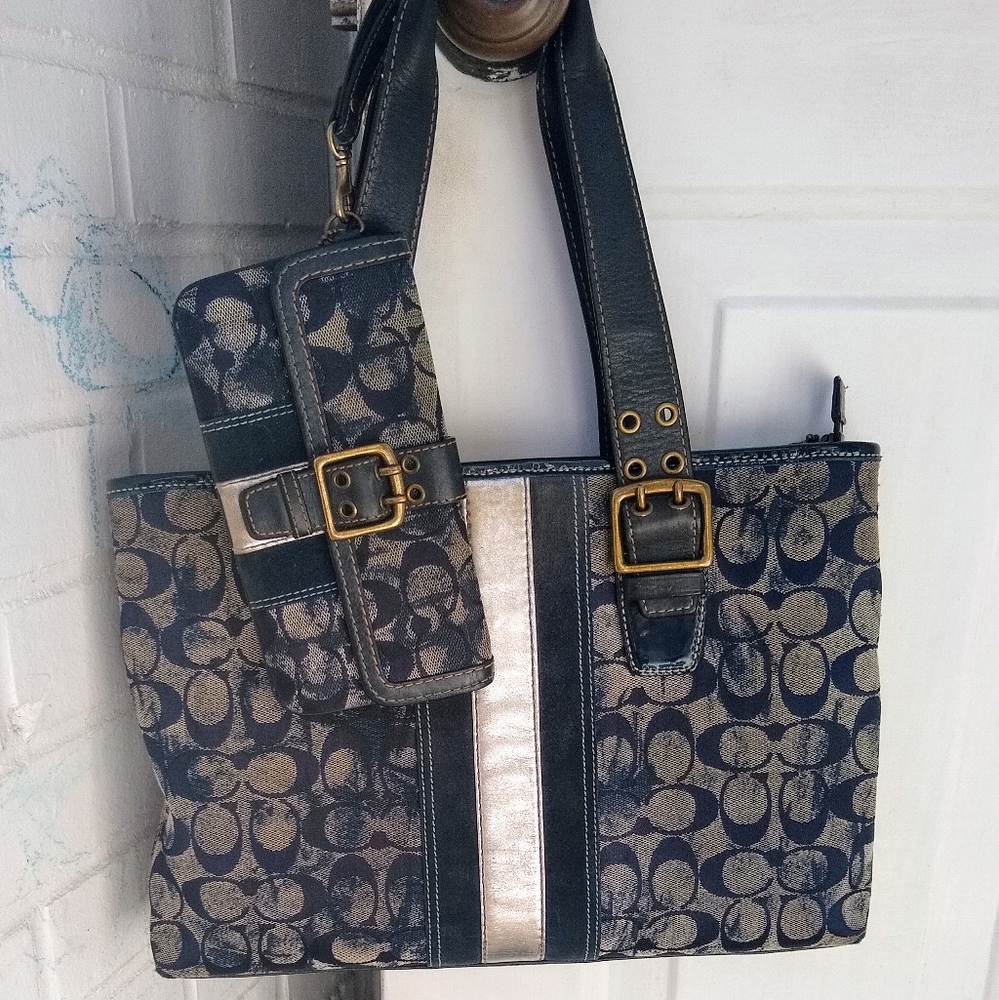 PRICE DROP!  Vintage Coach Set Authenticated Denim